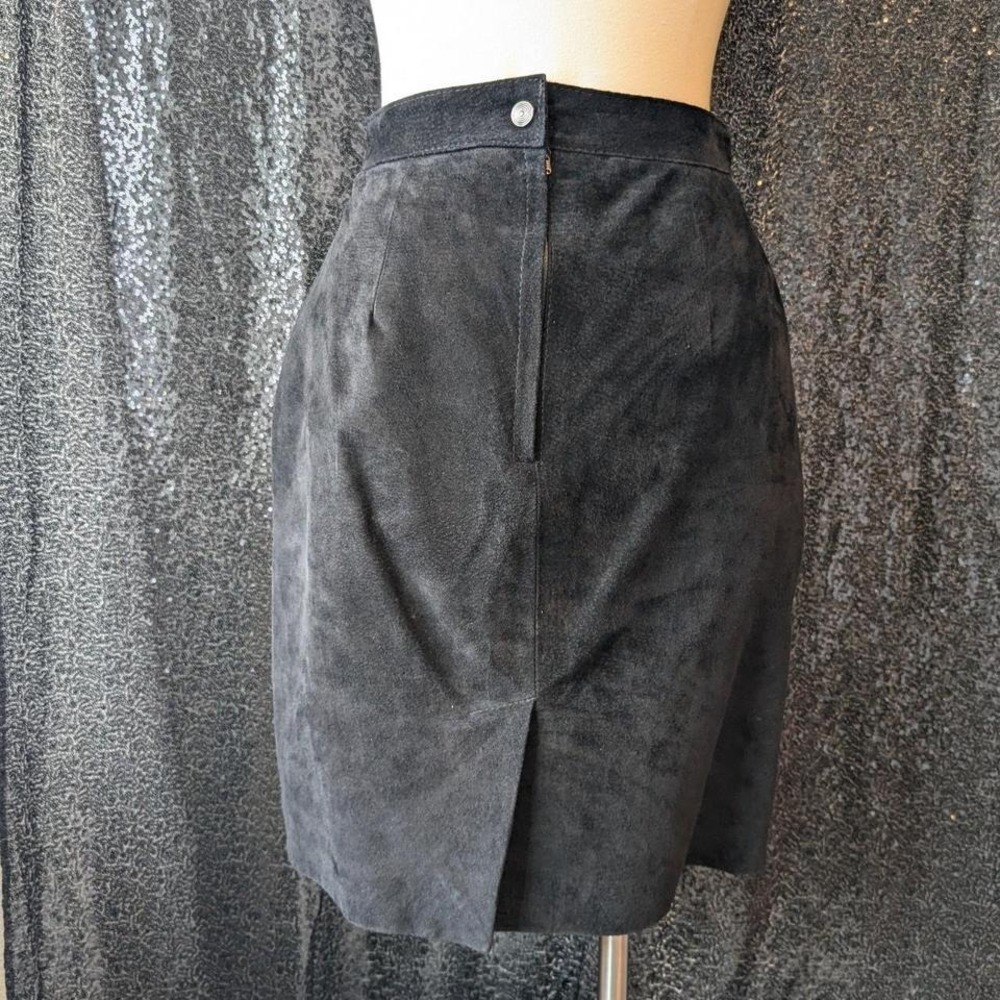 The Limited, Vintage Genuine Leather Suede Office Pencil Skirt